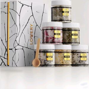 6 Epsom Bath Salts Gift Set, with Essential Oils for Relaxation & Stress + Scoop